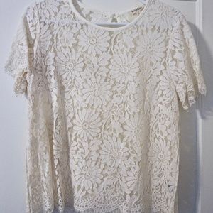 Lace Overlay Top